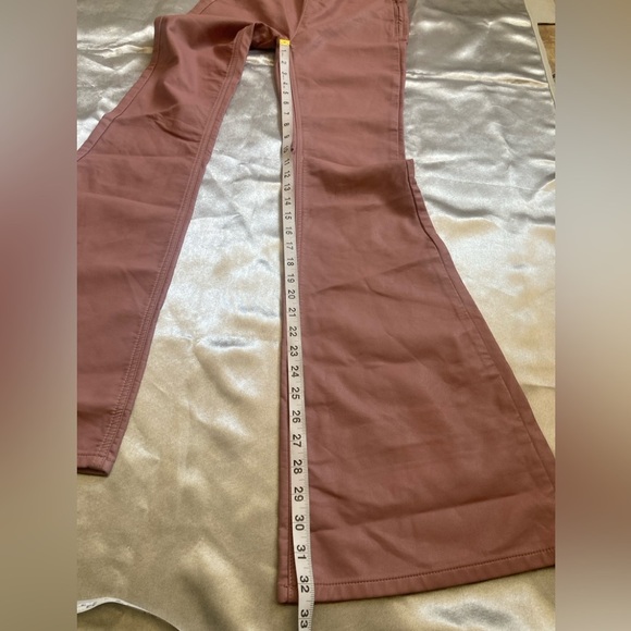 Free People Penny Rose Faux Leather Flares Size W25 - Picture 12 of 13